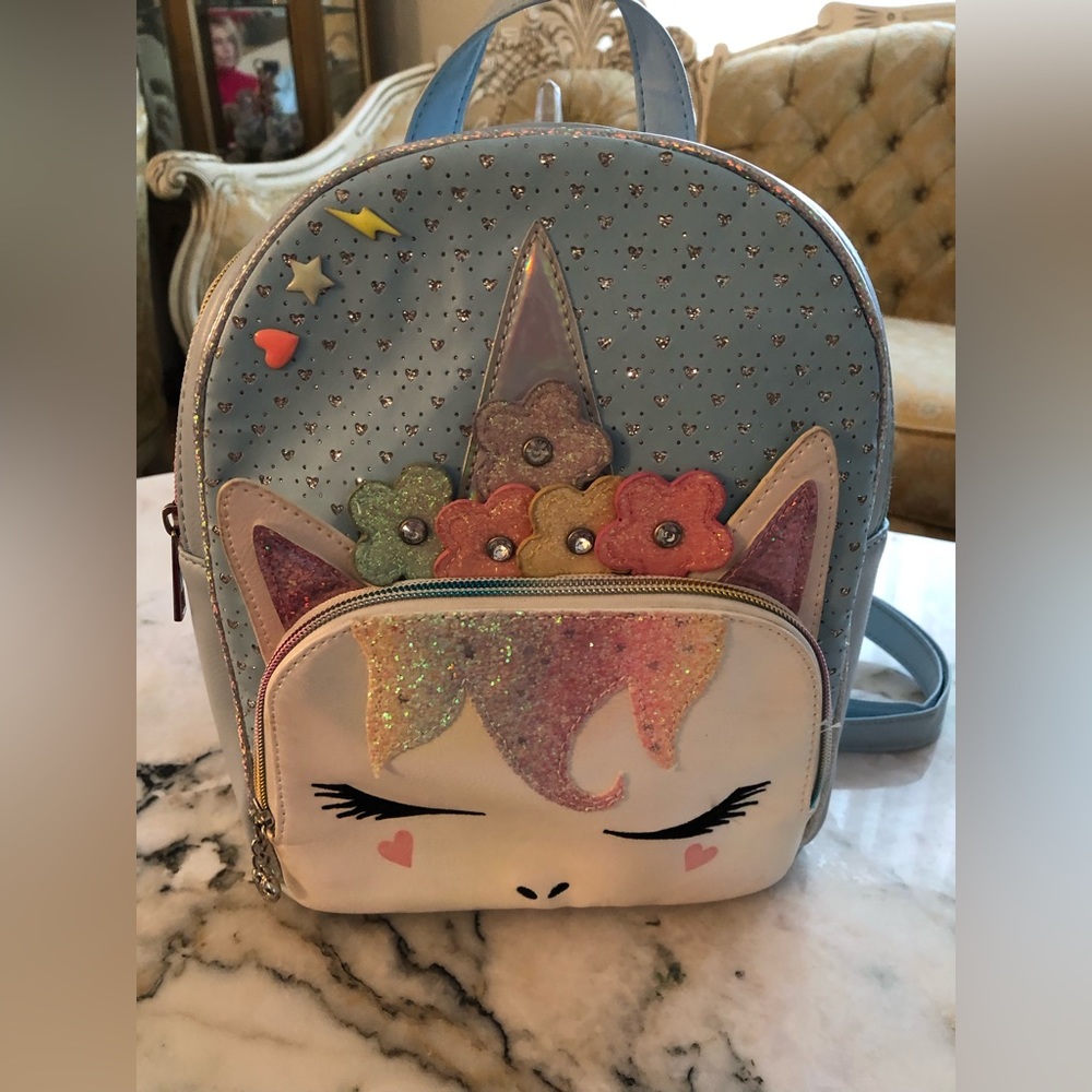 Kids ONG Miss Gwen Blue Backpack excellent condition gently used